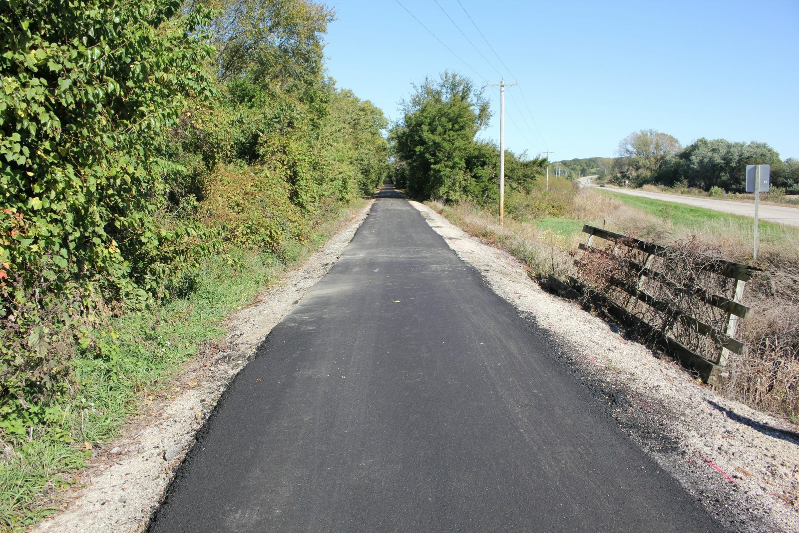 Looking north